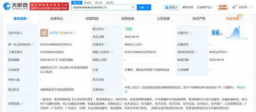 成都高投成立集成電路新公司，注冊資本8000萬，專注信息系統集成服務